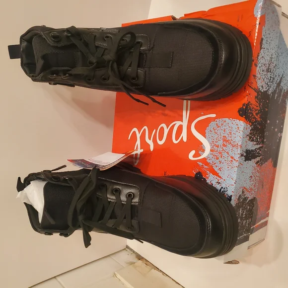 Blondo Sport Black Tactical Boots Side Zipper Brand New In Box Size 12 - Picture 3 of 6